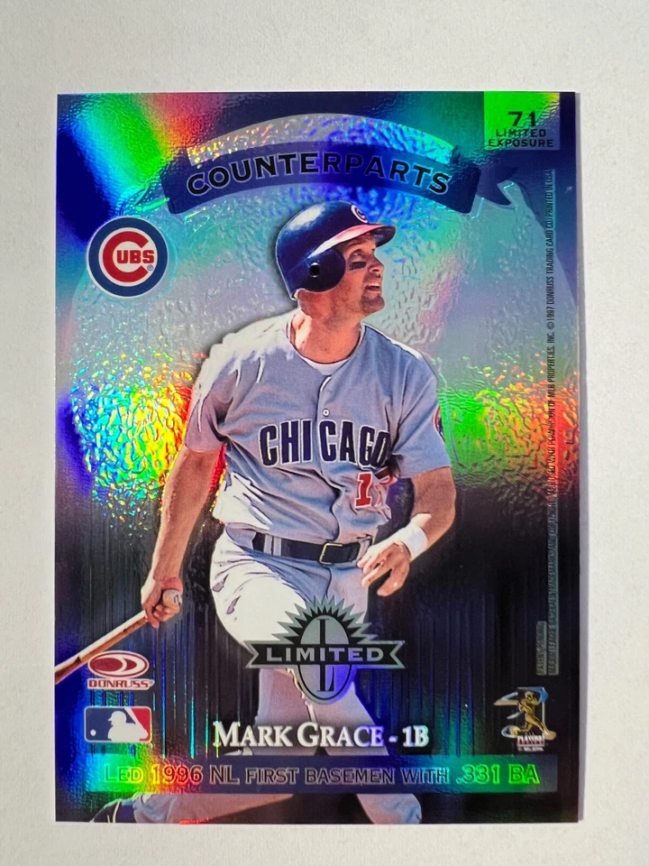 1997 Donruss Limited Exposure #71 Darin Erstad Mark Grace C Angels - Image 2 of 2