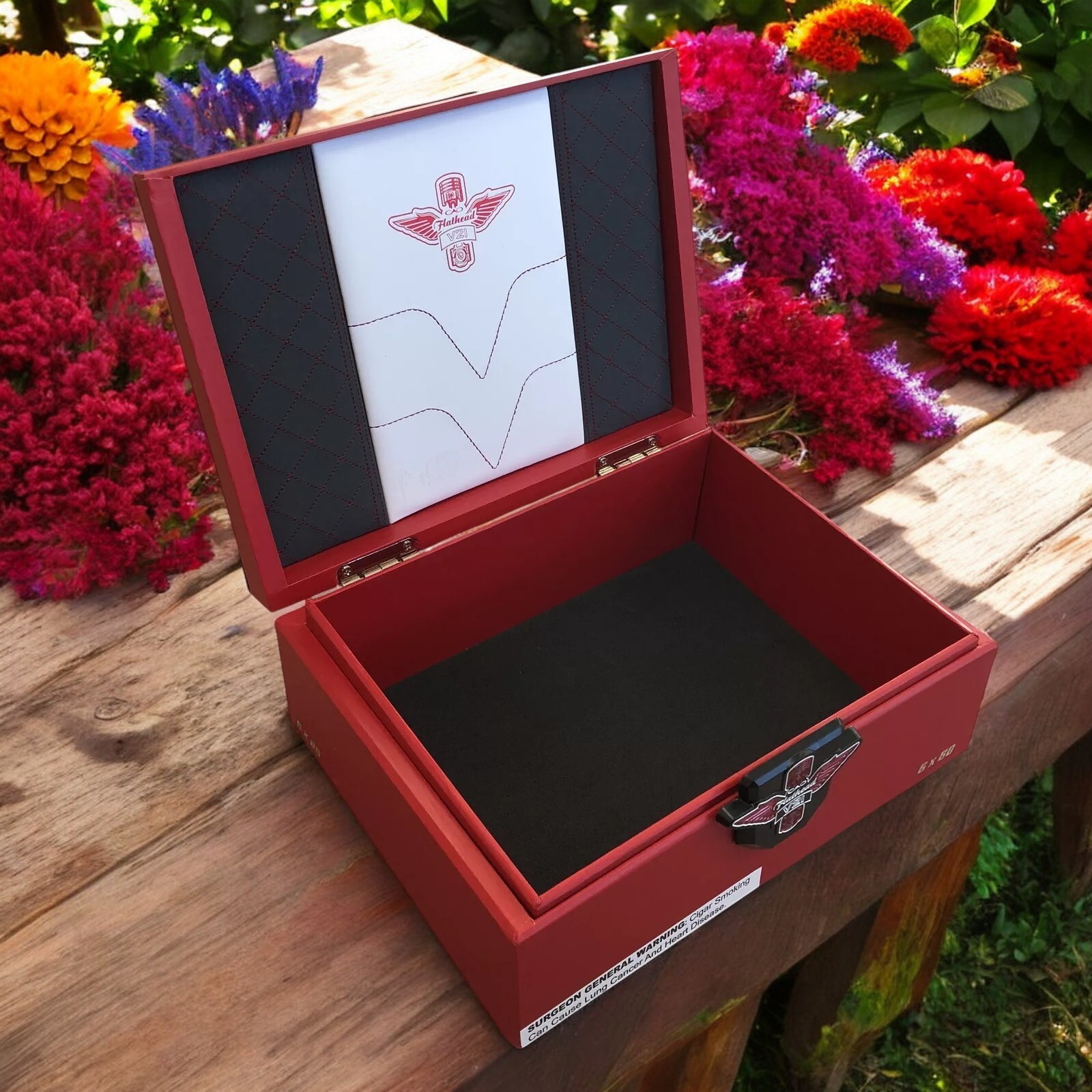 CAO Flathead V21 660 Empty Wooden Cigar Box 9.25x7x3.5