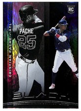 2021 Panini Chronicles Cristian Pache Black rookie RC card Braves A’s