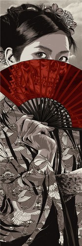 Art Silk Canvas Ukiyoe Paint Kimono Lady Samurai Poster Decor No Frame S706 - Picture 9 of 11