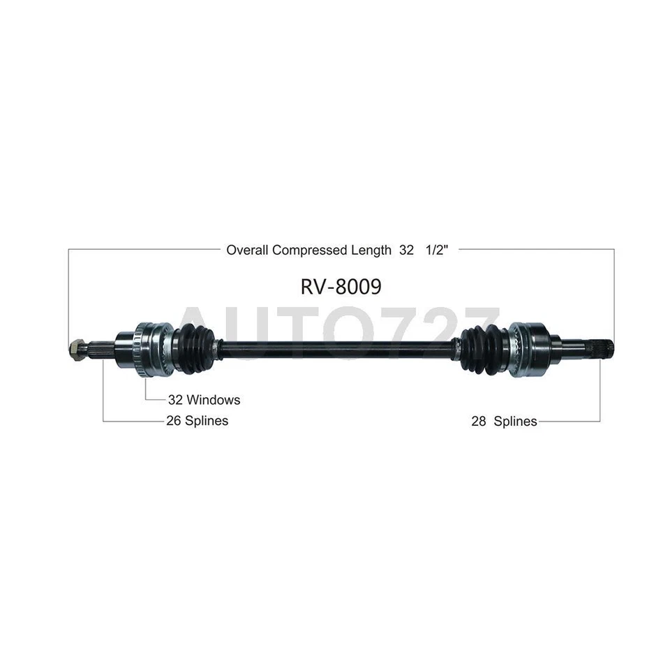 Conjunto de eje articulado trasero izquierdo derecho CV para Jaguar X-Type 2004 2003 Foto 2 de 4