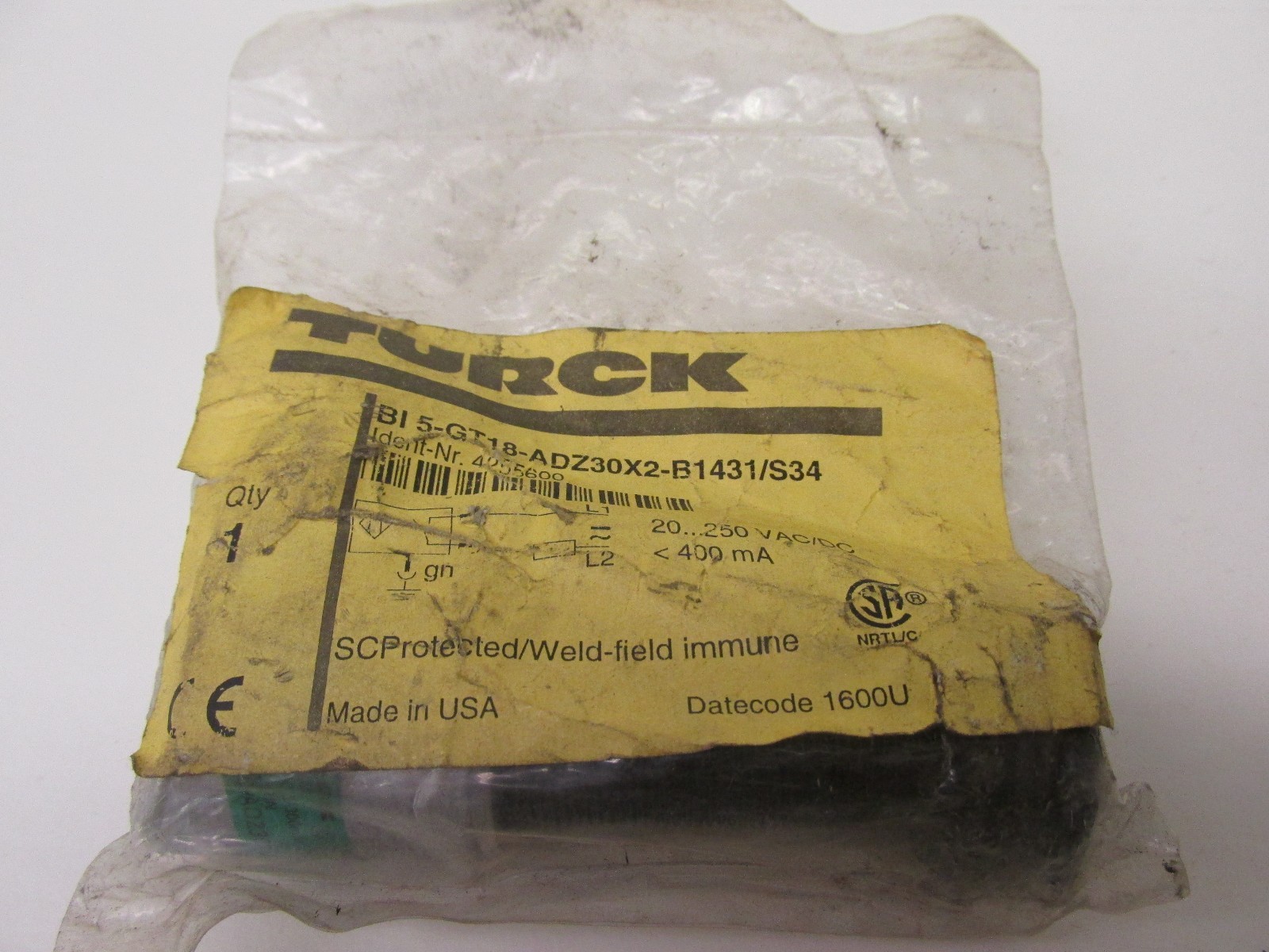 New Turck BI5GT18ADZ30X2B1431/S34 Ident.-Nr. 4255600 20...250VAC/DC 41840LR