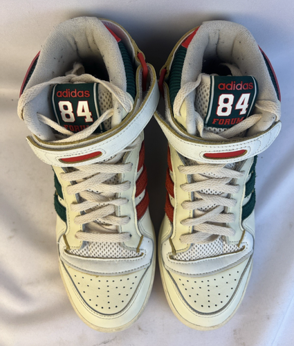 Adidas Originals Forum 84 High Bucks Sneakers Mens 7.5 White Green Red GX9055 - Picture 2 of 11