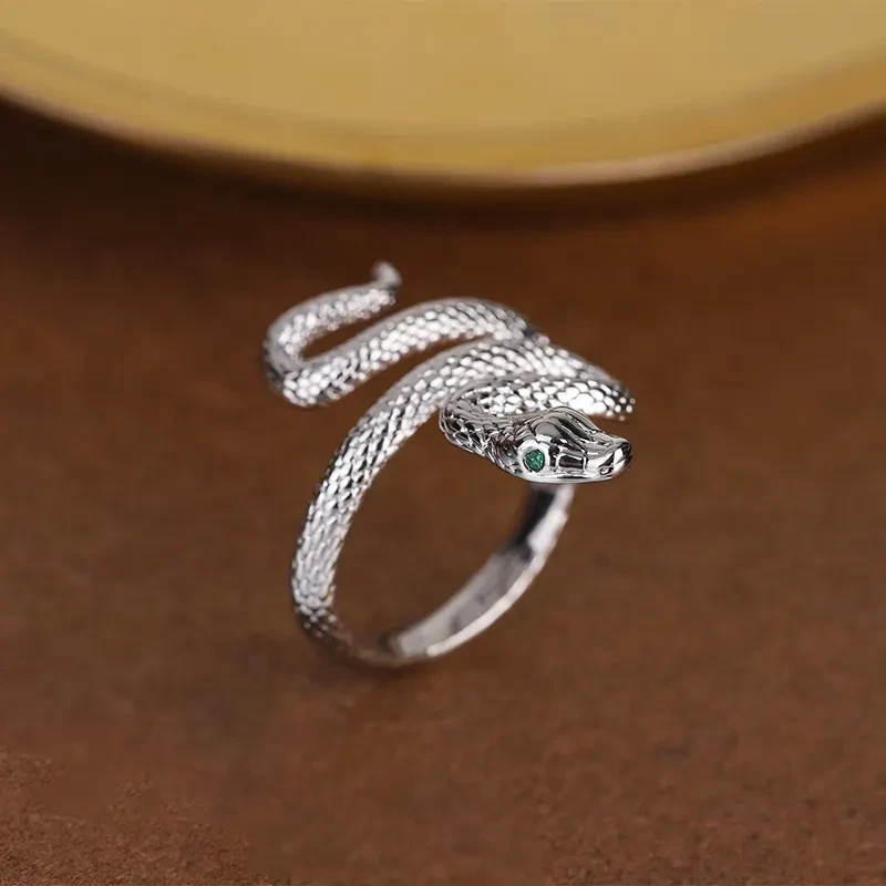 Damen Ring Schlange Sterling Silber 925 Ring Größe verstellbar - Bild 4 von 4