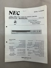 NEC TU-820EN Original Service Manual Free Shipping
