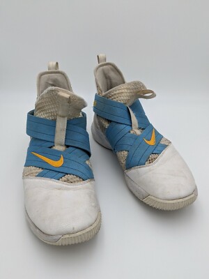 Nike LeBron Soldier XII 12 ID Basketball Sneakers Size 15 White With Blue  Straps