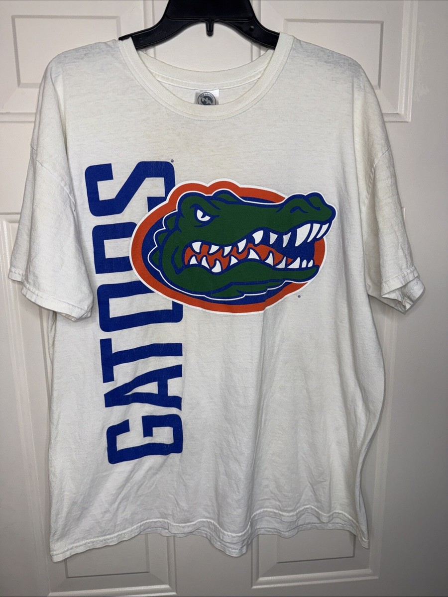 Vintage Florida Gators Shirt Men's XL White Short Sleeve