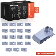 A-Premium 20Pcs M4.2-1.41 (#8) Multi-Purpose Extruded U-Nut Zinc for Chevy GMC