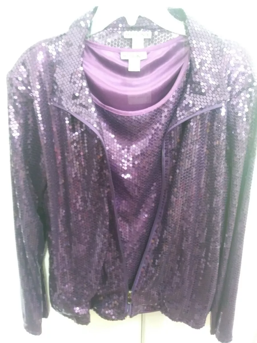 Purple Sequin Jacket Set Available SIZES M L XL