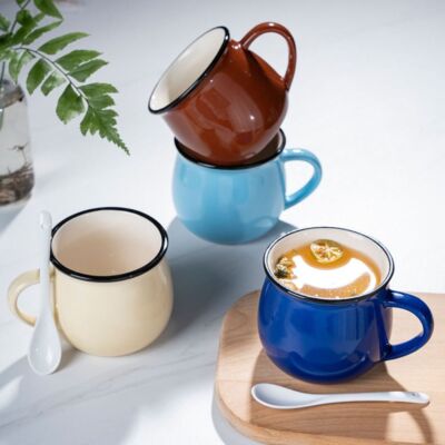 Keramiktasse Nordic 300/400ml Getränk Tee Milch Kaffeebecher Teetasse Valentinstag