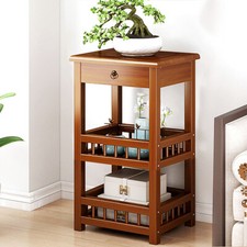 Tavolino antico in legno comodino tavolino da divano tavolino con cassetto 3 piani