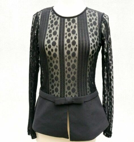 Sacai 20Ss Polka Dot Pleated Shirt Blouse 20-05063 White Black 1 