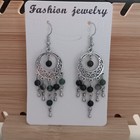 Dangling Gemstone Chandelier Earrings Gypsy Boho Silver Hooks AUS Free Postage A