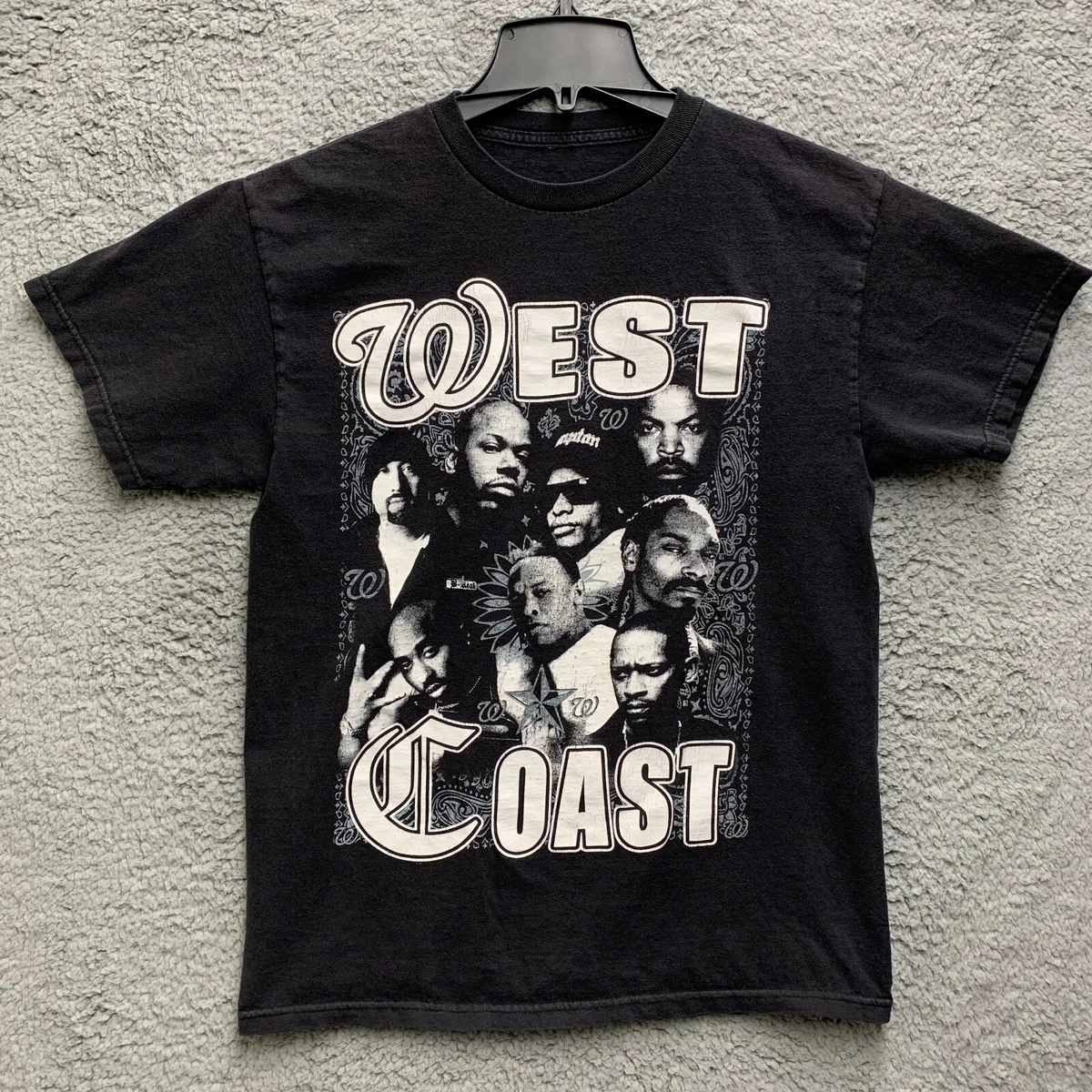 Vintage West Coast Rapper Hip Hop T-Shirt Small Tupac Ice Cube