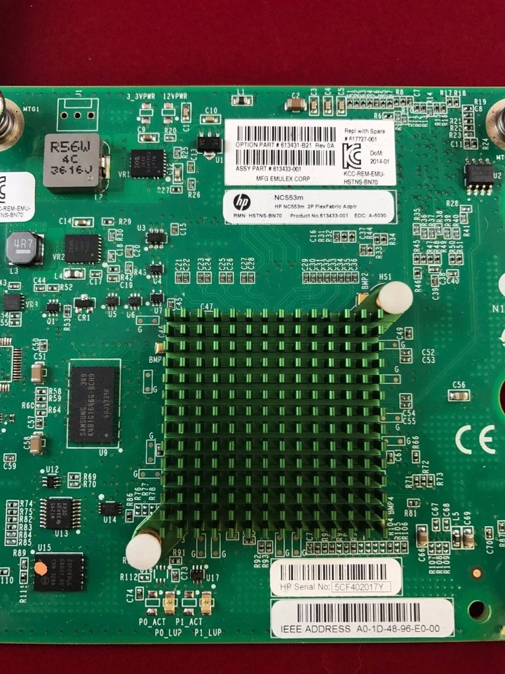 HP 10GB 2 Port Adapter  613431-B21 617727-001 Flexfabric NC553M 613433-001  - Image 4 of 4