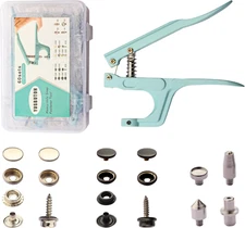Heavy Duty Snap Fastener Tool Kit – 60 Pcs, 15mm Stainless Steel Snaps, Canvas &