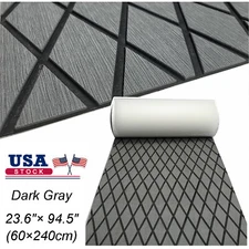 EVA Foam Boat Flooring Nonskid Marine Sea Decking Carpet , Dark Gray Diamond Mat