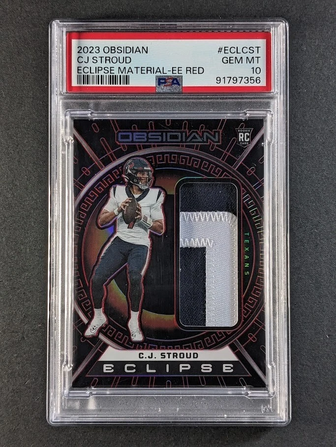 CJ Stroud Panini Obsidian Eclipse Materials #ECLCST Electric Etch Red