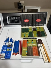 Lot Of 145 Dixon Best Mars Staedtler Colored Pencils Blue Green Brown Vintage