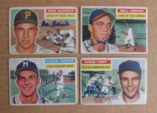 1956 TOPPS BASEBALL SIGNED AUTOGRAPH CARD SINGLES U-PICK CHOOSE UPDATED 10/12