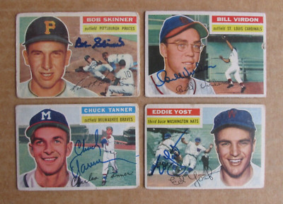 1956 TOPPS BASEBALL SIGNED AUTOGRAPH CARD SINGLES U-PICK CHOOSE UPDATED 1/28