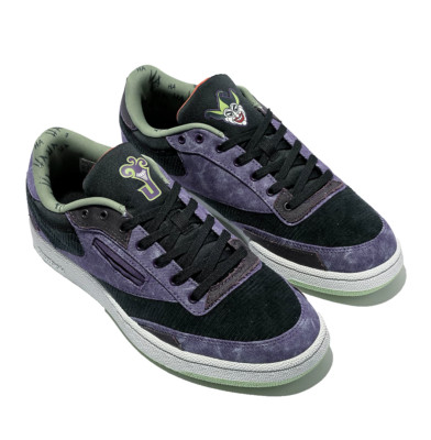 Men Reebok Club C 85 Joker DC Comics Purple Green Black HQ4573