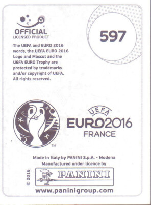 STICKER PANINI UEFA EURO 2016 ISCO ESPAGNE # 365