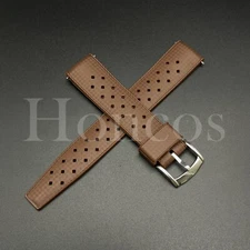 20 22 MM Brown Air Silicone Rubber Watch Band Strap Quick Release Fits for Tudor