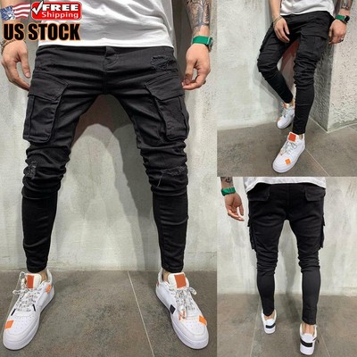 ripped cargo joggers
