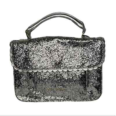 Ted baker tingle silver glitter satchel crossbody bag