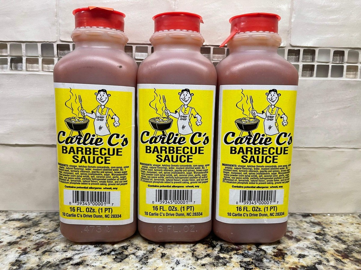 Bottles Carlie C's Original BBQ Sauce 16 oz Barbecue Pork Dip
