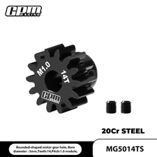 GPM 20Cr Steel Motor Gear 14T-29T（ Module: 1.0mm/Round-Hole/Motor Diameter 5mm）