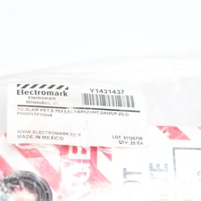 (25-Pk) Electrmark TG Slam Pet D 2S-D PHI071TP1GH4 Blk&Rd/Wht 5.75 x 3 Y1431437