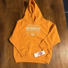 Denver Broncos NFL Girl Orange Hoodie Sweatshirt Small