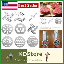 10-Piece Stainless Steel Meat Grinder Kit for Versatile Food Processing