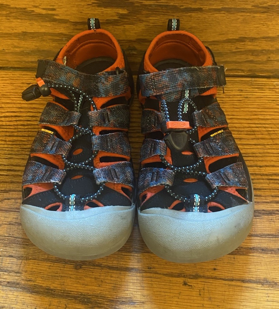 Scarpe sandali da trekking KEEN Newport H2 arancioni per bambini asciugatura rapida taglia 2 US