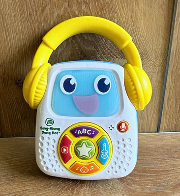 LeapFrog Sing-Along Song Bot Musical Alphabet ABC Toy w/ Handle Blue/Yellow