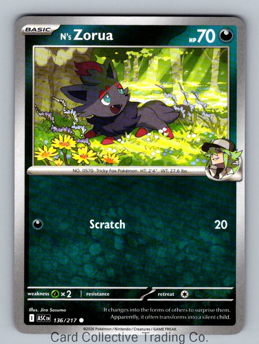 N's Zorua Common ME: Ascended Heroes 136/217 NM