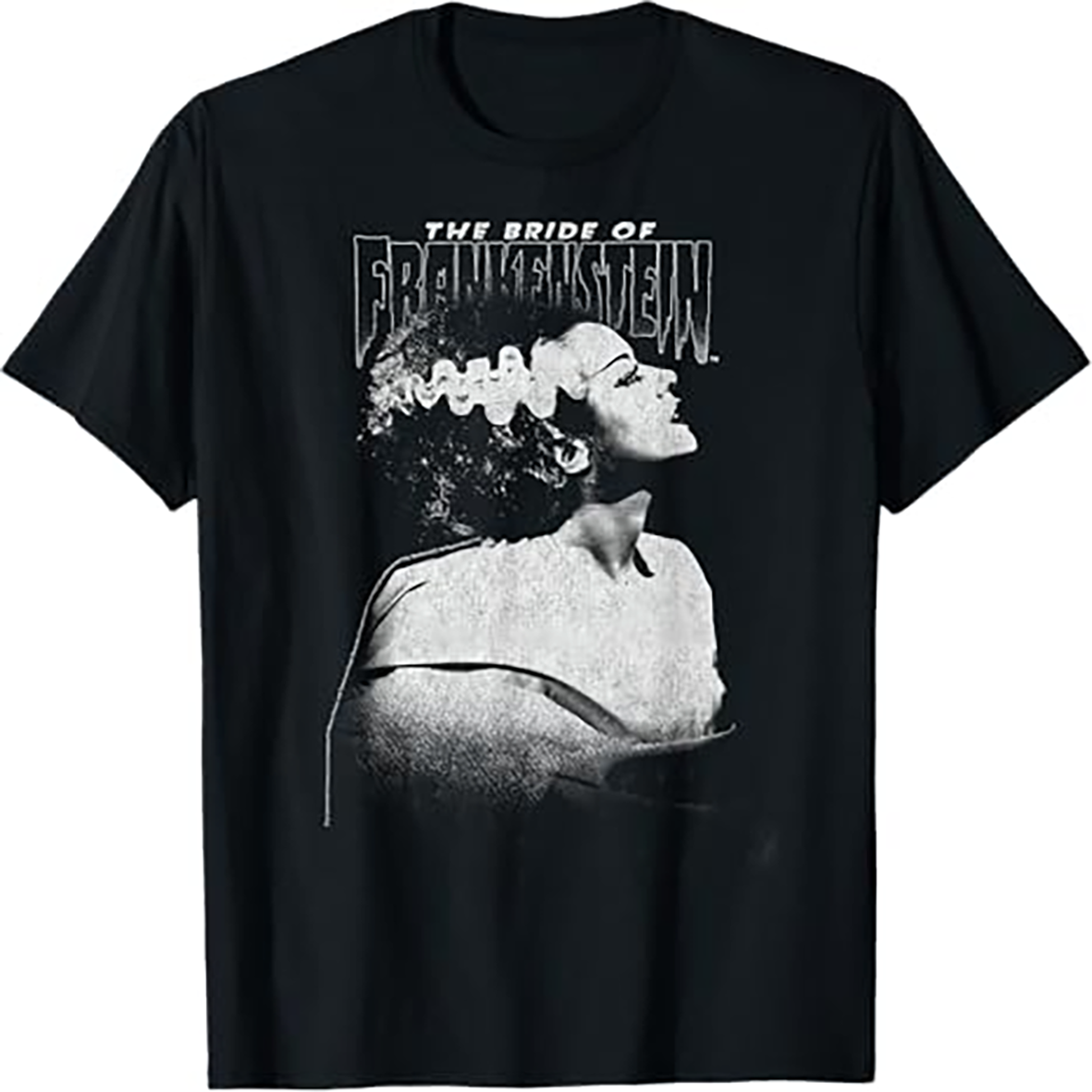 Universal Monsters Bride Of Frankenstein Dark Portrait T-Shirt
