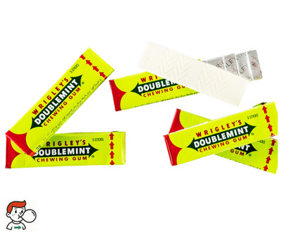 Wrigley s Doublemint Kaugummi - Packung mit 5 x 5 Streifen - !MHD 09.05.26!