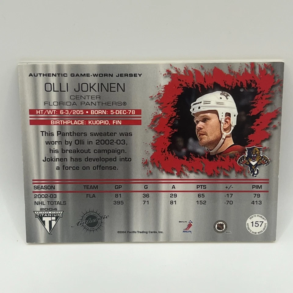 2003-04 Pacific Titanium Olli Jokinen #157 /875 - Image 2 of 2