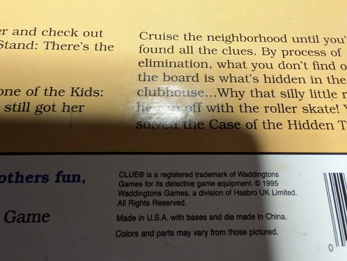 Vintage 1995 Clue Jr Board Game Parker Brothers Complete - Picture 5 of 5