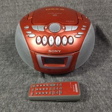 Sony CFD-E75 Portable Boombox CD Player AM/FM Radio Cassette Parts/Repair READ