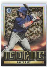 2023 Bowman Baseball Chrome Brett Baty Iconic #BI-20 RC New York Mets