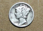 1929  P     MERCURY  SILVER   ACTUAL  COIN                           90213218-06