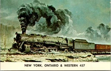 Postcard New York, Ontario & Western 457 - Approaching Youngs Gap, Liberty NY