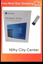 Windows 10 Pro USB 32/64-Bit USB - Factory Sealed + OEM Product Key, HAV-00059