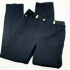 St. John Sport Navy Blue Chinos Gold Plated Hardware US Women s Size 10