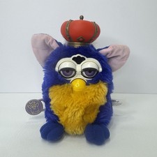 2000 Blue Furby Your Royal Majesty King 70794 PURPLE Eyes No Cape - Tested -