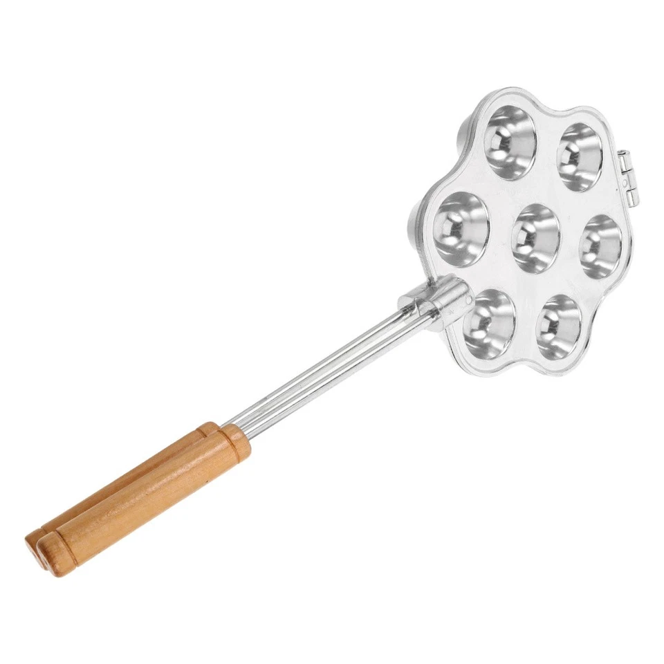  Mini-Kuchen-Backformen: Eierkuchenformen mit 7 Löchern und Holzgriff, - Bild 4 von 4